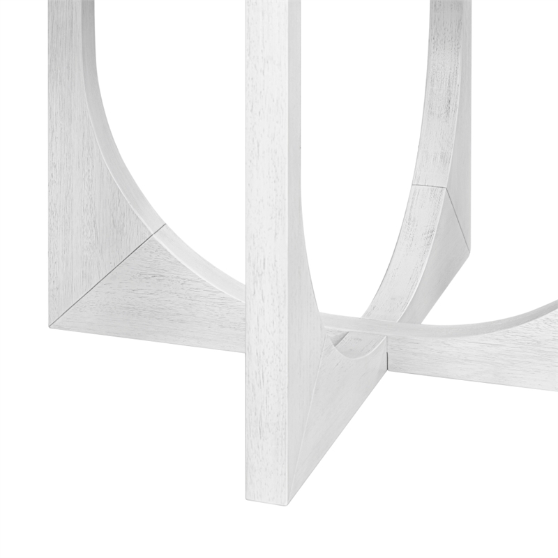 Safavieh Clarastella Round Wood Dining Table in White