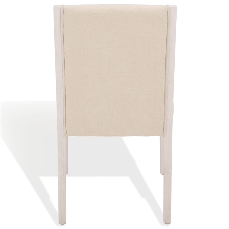 Safavieh Clarastella Wood Dining Chair  in White / Beige