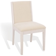 Safavieh Clarastella Wood Dining Chair  in White / Beige