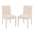 Safavieh Clarastella Wood Dining Chair  in White / Beige