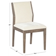 Safavieh Doriella Wood Dining Chair  in Walnut / Beige
