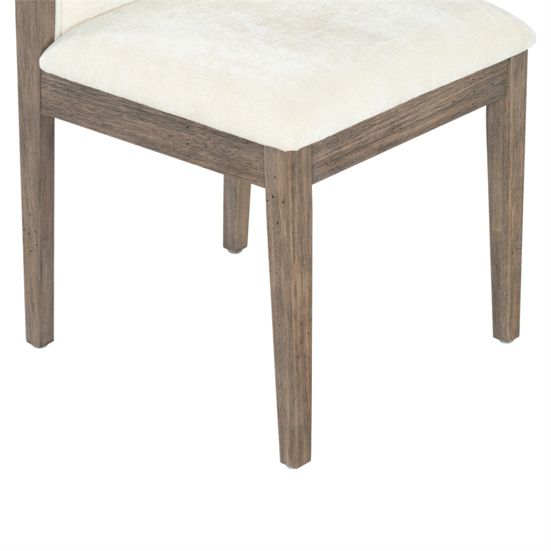 Safavieh Doriella Wood Dining Chair  in Walnut / Beige