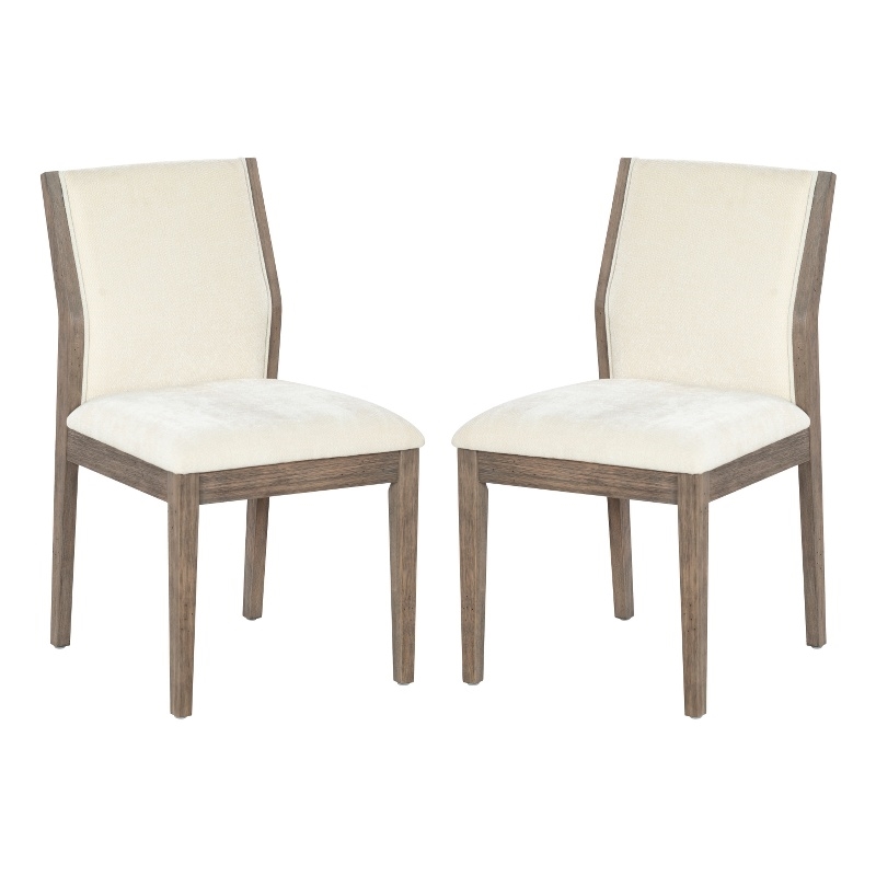 Safavieh Doriella Wood Dining Chair  in Walnut / Beige