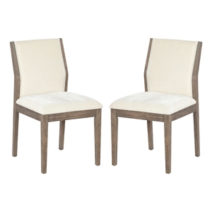 Safavieh Doriella Wood Dining Chair  in Walnut / Beige