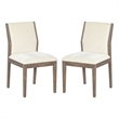 Safavieh Doriella Wood Dining Chair  in Walnut / Beige