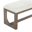 Safavieh Doriella Wood Bench  in Walnut / Beige