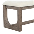 Safavieh Doriella Wood Bench  in Walnut / Beige