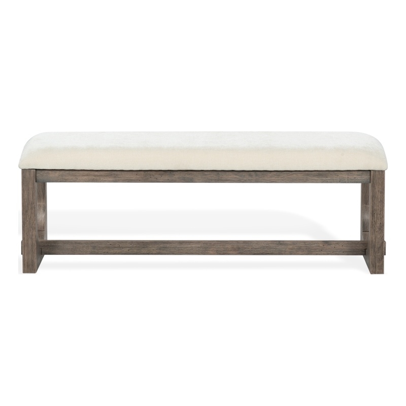Safavieh Doriella Wood Bench  in Walnut / Beige