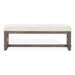 Safavieh Doriella Wood Bench  in Walnut / Beige
