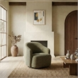 Safavieh Peitra Boucle Wood Accent Chair  in Olive