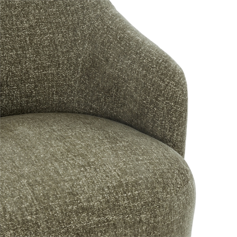 Safavieh Peitra Boucle Wood Accent Chair  in Olive
