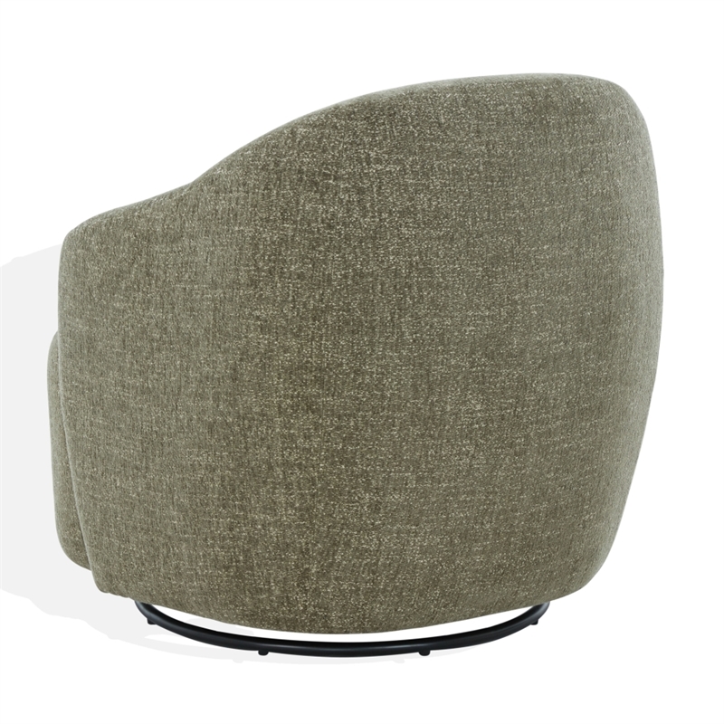 Safavieh Peitra Boucle Wood Accent Chair  in Olive