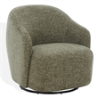 Safavieh Peitra Boucle Wood Accent Chair  in Olive