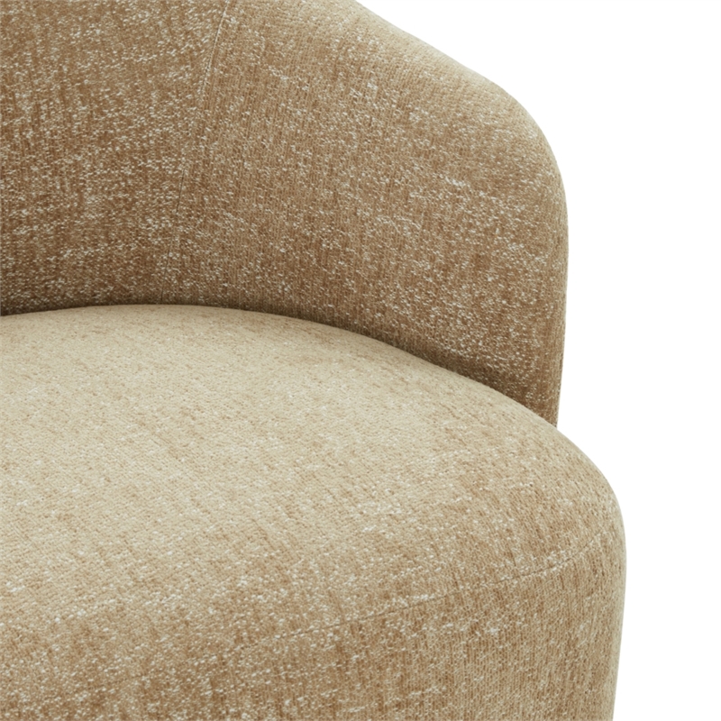 Safavieh Peitra Boucle Wood Accent Chair in Light Brown