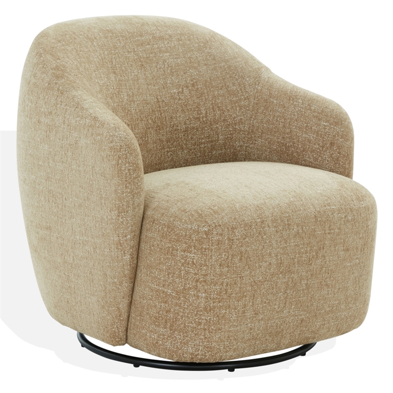 Safavieh Peitra Boucle Wood Accent Chair in Light Brown
