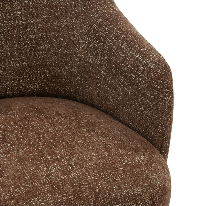 Safavieh Peitra Boucle Wood Accent Chair in Brown