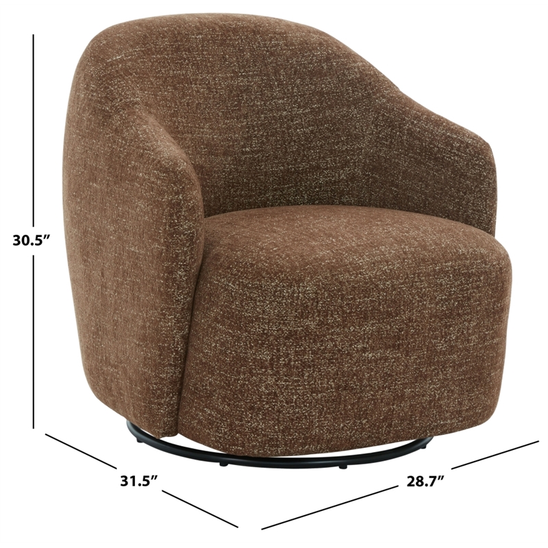 Safavieh Peitra Boucle Wood Accent Chair in Brown