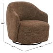 Safavieh Peitra Boucle Wood Accent Chair in Brown