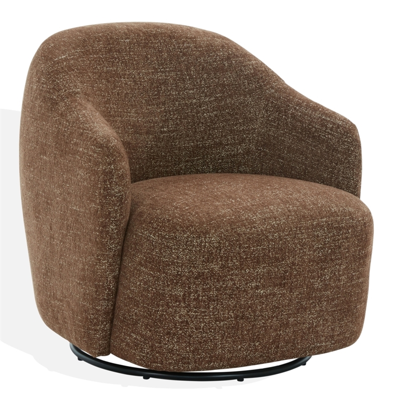 Safavieh Peitra Boucle Wood Accent Chair in Brown