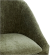 Safavieh Kagan Chenille and Wood  Dining Chair in Olive