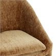 Safavieh Kagan Chenille and Wood Dining Chair in Amber