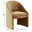 Safavieh Kagan Chenille and Wood Dining Chair in Amber
