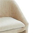 Safavieh Kagan Chenille and Wood Dining Chair in Taupe