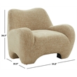 Safavieh Randal Chenille and Wood Accent Chair in Light Brown