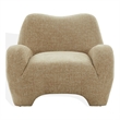 Safavieh Randal Chenille and Wood Accent Chair in Light Brown
