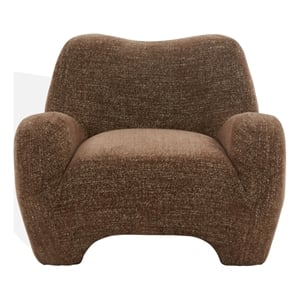 Safavieh Randal Chenille and Wood Accent Chair in Brown