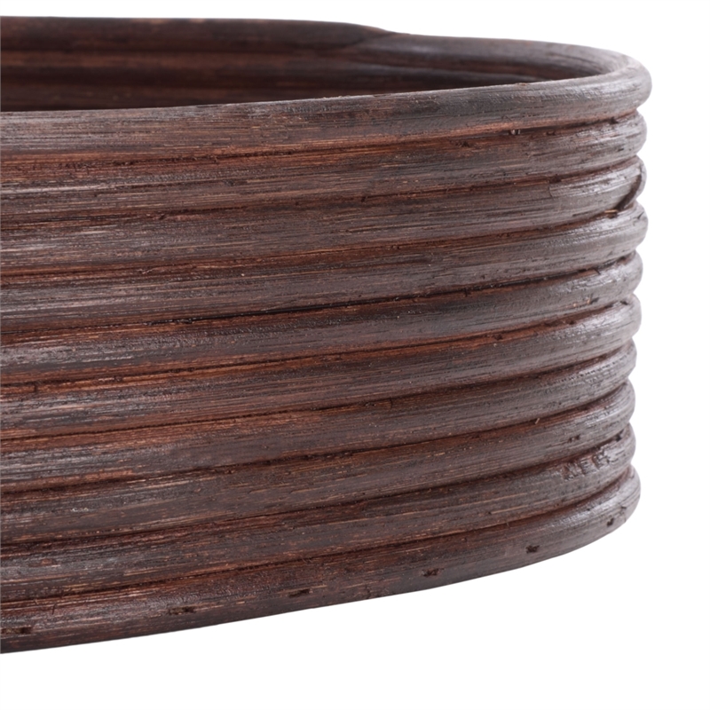 Safavieh Shayley Set Of 3 Rattan Tray Baskets  in Natural