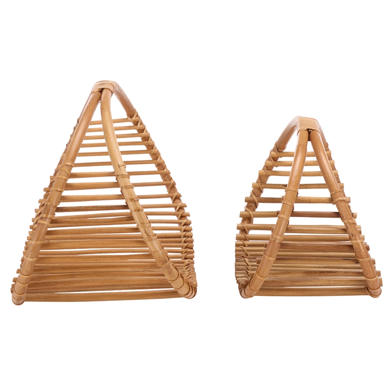 Safavieh Freyley Set Of 2 Rattan Baskets  in Natural