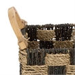 Safavieh Quinley Seagrass and Metal Basket in Natural / Brown