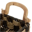 Safavieh Quinley Seagrass and Metal Basket in Natural / Brown