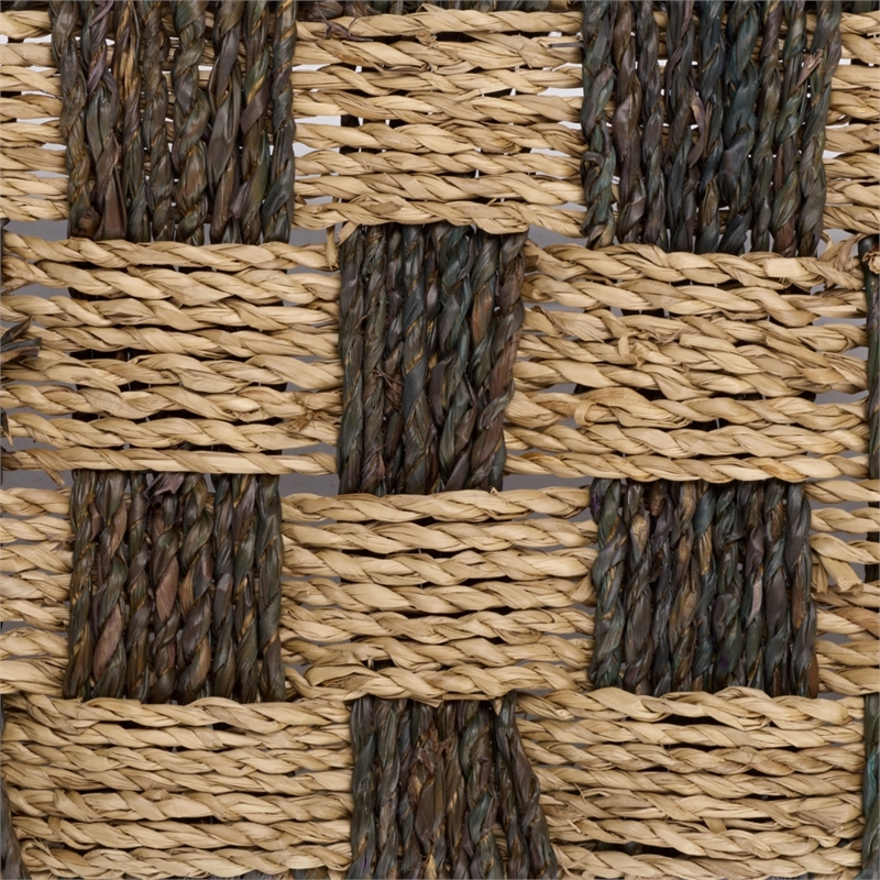 Safavieh Quinley Seagrass and Metal Basket in Natural / Brown