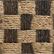 Safavieh Quinley Seagrass and Metal Basket in Natural / Brown