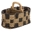 Safavieh Reiser Seagrass and Metal Basket in Natural / Brown