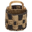 Safavieh Reiser Seagrass and Metal Basket in Natural / Brown