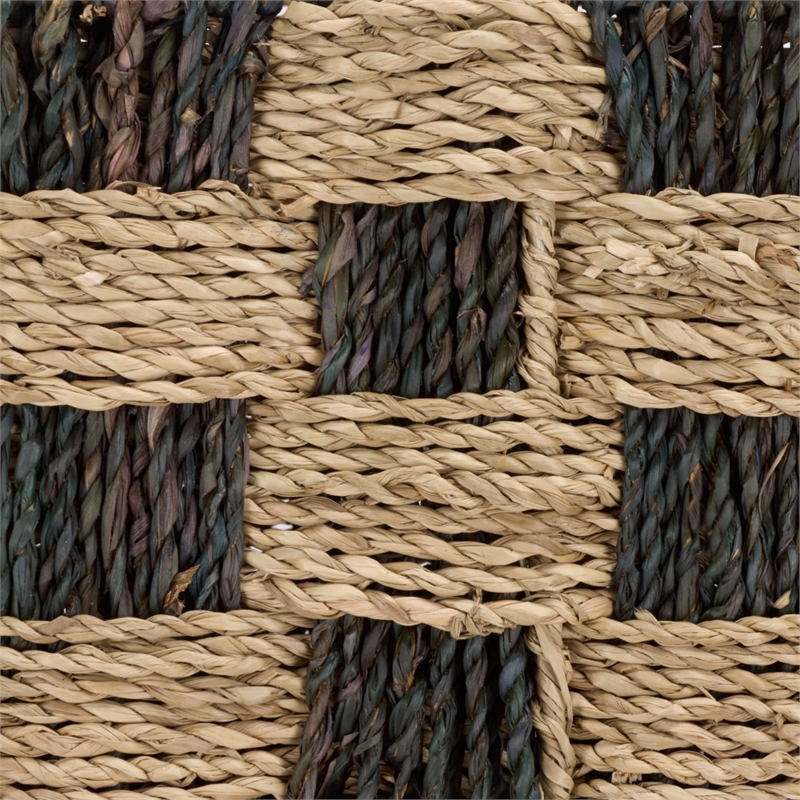 Safavieh Kirstel Seagrass and Metal Basket  in Natural / Brown