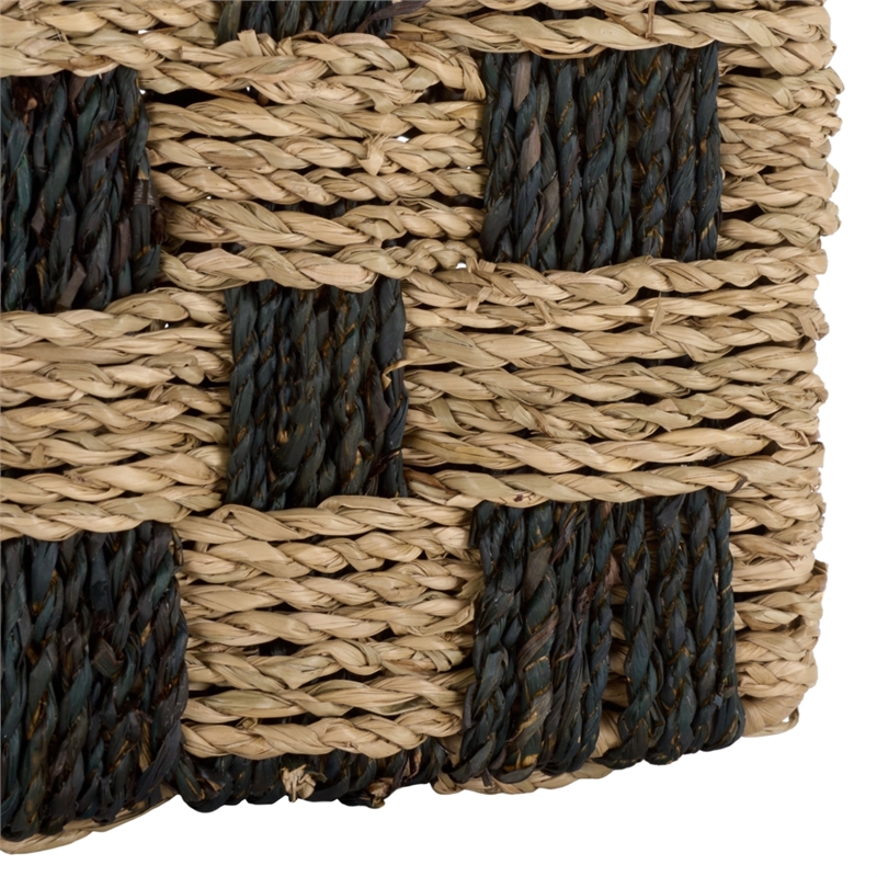 Safavieh Kirstel Seagrass and Metal Basket  in Natural / Brown