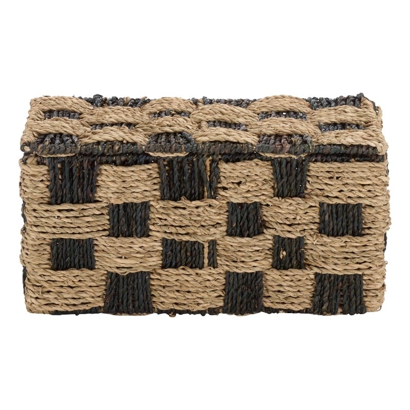 Safavieh Kirstel Seagrass and Metal Basket  in Natural / Brown