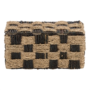 Safavieh Kirstel Seagrass and Metal Basket  in Natural / Brown