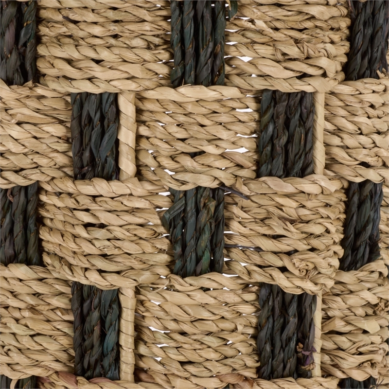 Safavieh Geanna Seagrass and Metal Basket in Natural / Brown