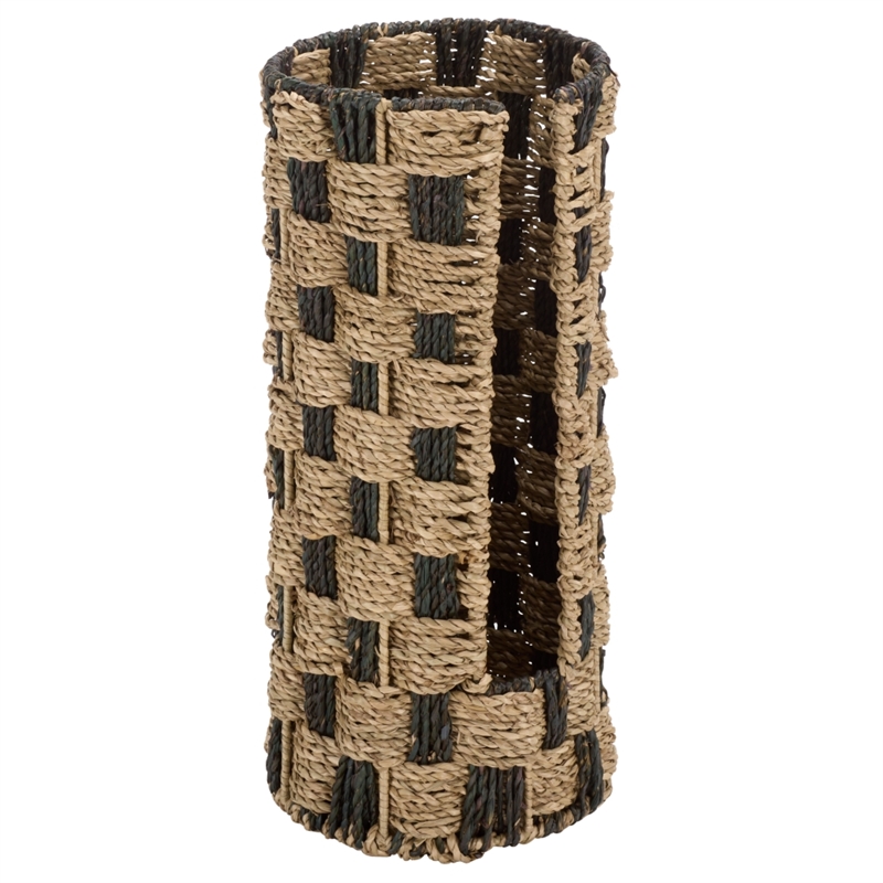 Safavieh Geanna Seagrass and Metal Basket in Natural / Brown