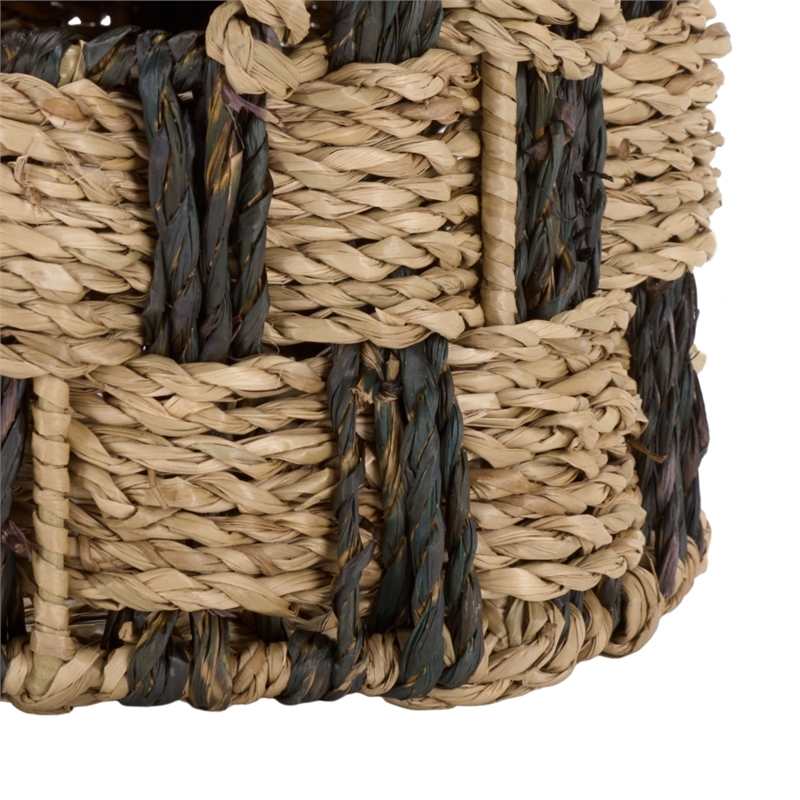 Safavieh Geanna Seagrass and Metal Basket in Natural / Brown