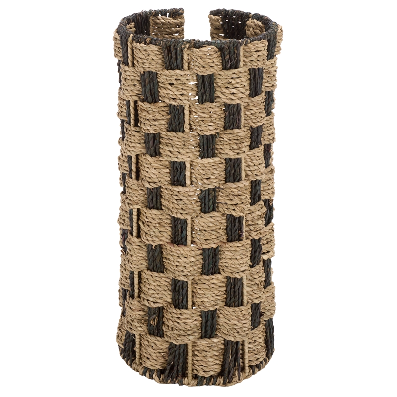 Safavieh Geanna Seagrass and Metal Basket in Natural / Brown