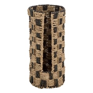 Safavieh Geanna Seagrass and Metal Basket in Natural / Brown
