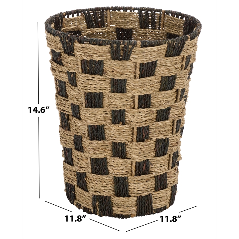 Safavieh Jarinda Seagrass and Metal Basket  in Natural / Brown