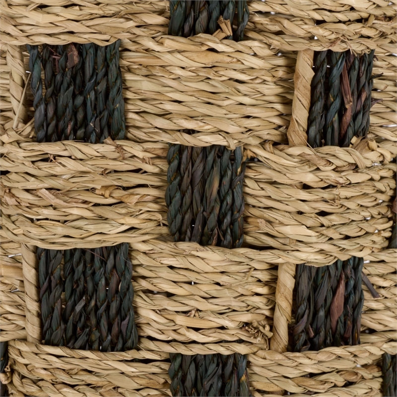 Safavieh Jarinda Seagrass and Metal Basket  in Natural / Brown