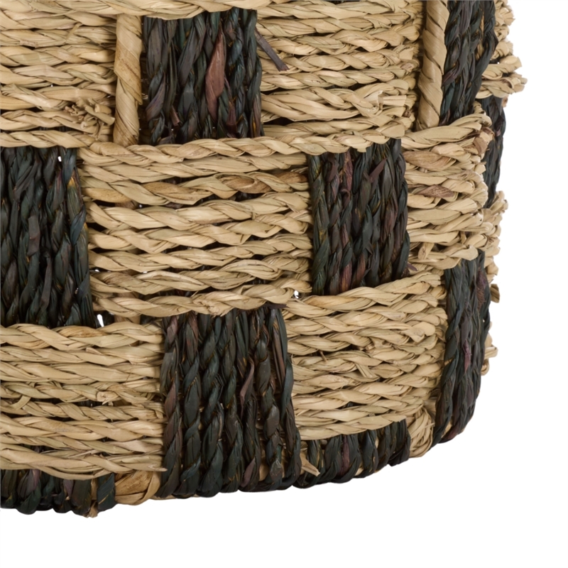 Safavieh Jarinda Seagrass and Metal Basket  in Natural / Brown